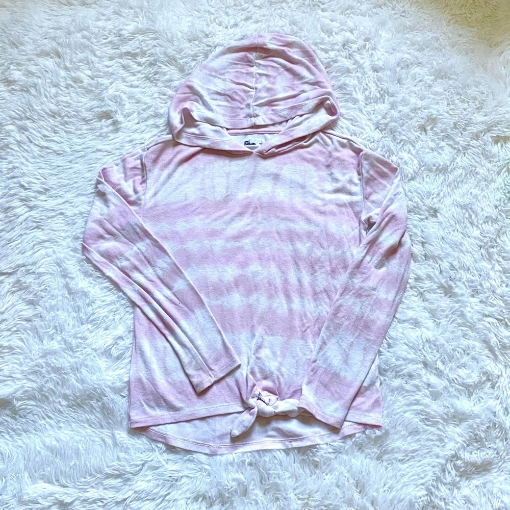 Girls Hoodie Sz large Bleach Tie Dye Epic threads lightweight long sleeve knot